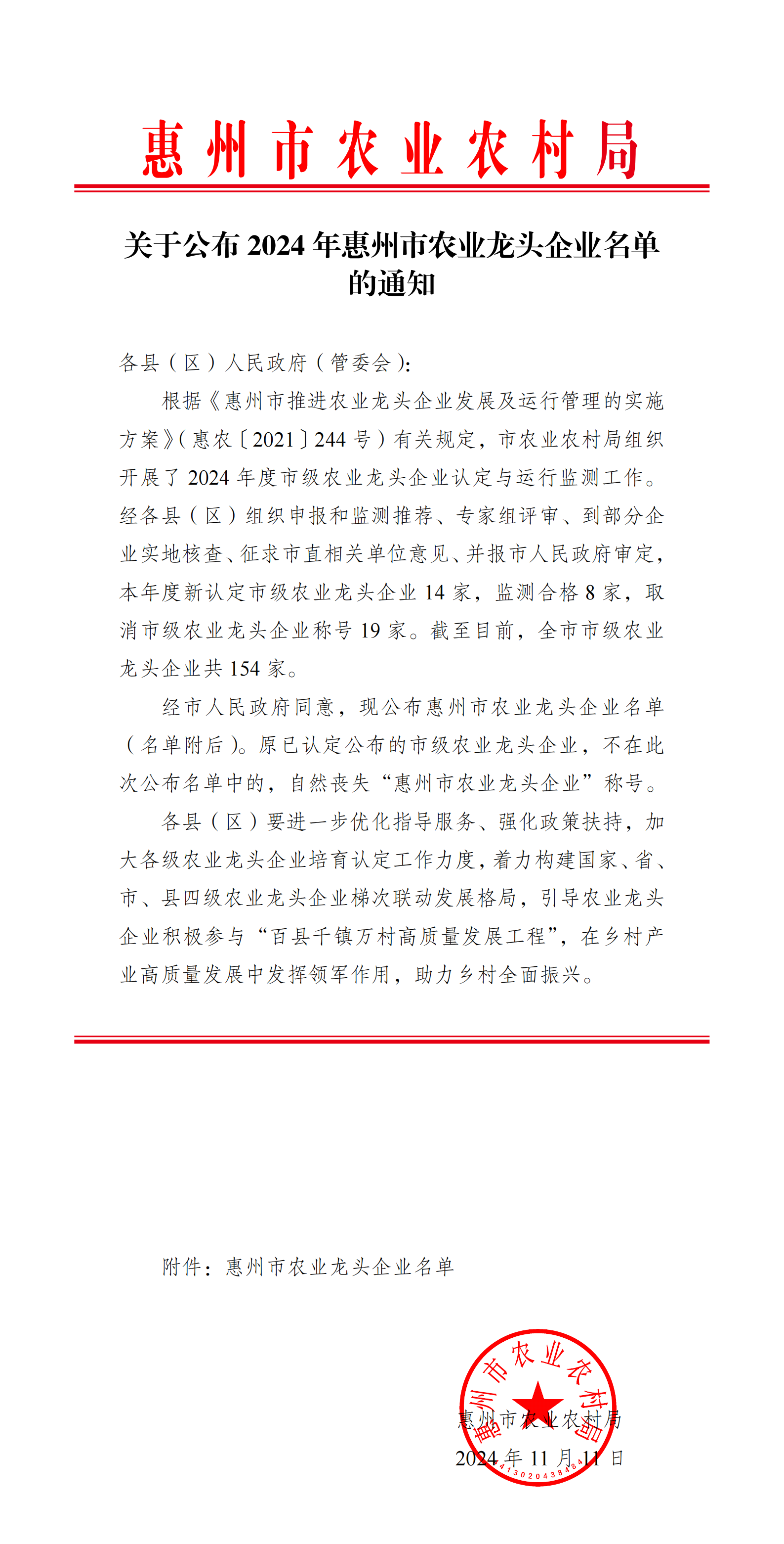 惠州市順安牧場有限公司榮獲“惠州市農(nóng)業(yè)龍頭企業(yè)”稱號(hào)